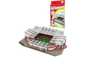 Georgie Porgy Stadion piłkarski 3D, puzzle, model klocków, zestaw klocków dla dzieci, prezenty urodzinowe (Old Trafford Stadion 46 sztuk)