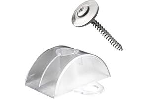 KAISER plastic Lot de 100 entretoises et vis étanches pour plaques sinusoïdales 76/18 - V2A 4,5 x 45 mm Torx TX20, joint d'étanchéité de 20 mm - Entretoises résistantes aux UV - Fabriqué en Allemagne