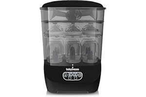 Baby Brezza Sterilizer Dryer Advanced – Sterilizzatore Biberon 4 in 1 a Vapore 33% più veloce con Filtro HEPA – Asciuga Biberon e Sterilizzatore Neonato universale