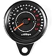 MIKANIX Motorcycle Analog RPM Speedometer With LED Backlight Universal For All Bikes