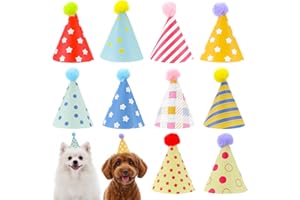 TUCNOEU 10pcs Partyhüte, Partyhüte für Kuscheltiere, Kleine Party hüte Kuscheltiere, Perfekt für Geburtstagsfeiern, Kinder und Erwachsene
