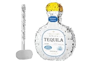 WERNNSAI Tequila Bottle Pinata - Tequila Cheers Party Pinata with Blindfold and Stick Game for Adults Party Decoration Supplies for Women Men Birthday Anniversary Wedding Bachelor New Year Decorations