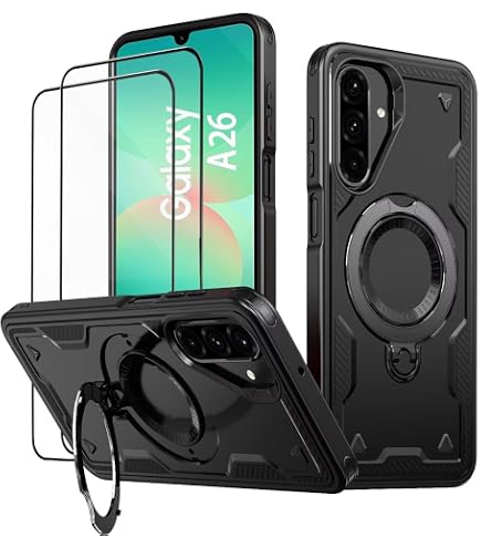 Yohii Handyhülle Für Xiaomi Poco C65 / Redmi 13C – Mit 360° Ring-Ständer, Kameraschutz, Inkl. 2 Schutzfolien