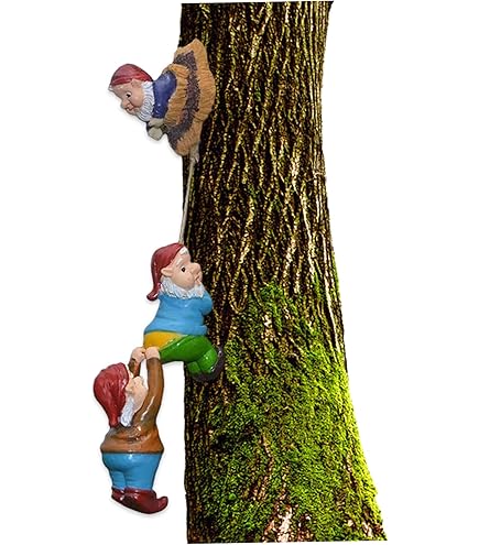 Sculpture De Jardin Pixie Sur Balançoire | Couple De Lutins En Résine | Hauteur 12 Cm | Résistante Au Gel | Décoration Extérieure Magique