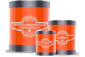 BEKATEQ 2C Resina epossidica 1kg Grigio ghiaia I Pittura per pavimenti industriali, garage, officine I Vernice per calcestruzzo a basso odore, rivestimento per pavimenti interni e esterni BE-702