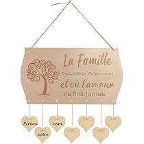 Affiche Personnalisée 4 Prénoms Cadre Bois Noir - Plaque Intersection Famille Vintage - Cadeau Personnalisé