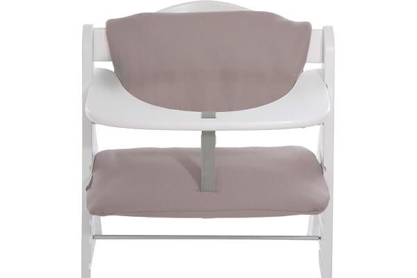 hauck Coussin Chaise Haute Bébé Highchair Pad Deluxe, Compatible avec Chaises Alpha+, Beta+ et Arketa, Lavable en Machine, Fixation Scratch, Stretch Beige