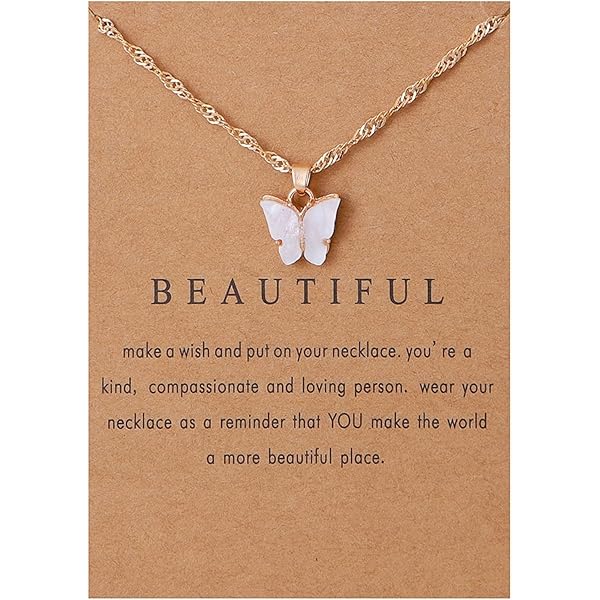 Collier Papillon Acier Argenté Omacoo