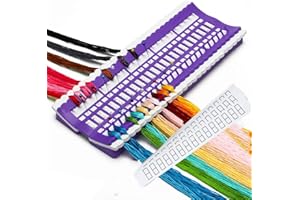 Nicoone Organisateur de Fil à Broder,50 Positions Broderie Fil Organisateur avec 4 Codées pour Point de Croix, Broderie, fil à Broder