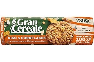 Gran Cereale Biscotti Gran Cereale Croccante con Riso, Ricchi di Fibra e Fosforo - 230 g