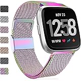 Faliogo Compatibile con Fitbit Versa Cinturino/Fitbit Versa 2 Cinturino, Cinturini da Polso di Ricambio in Acciaio Inossidabi