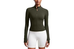 CRZ YOGA Mujer Butterluxe Chaqueta corta de entrenamiento con Cremallera Completa