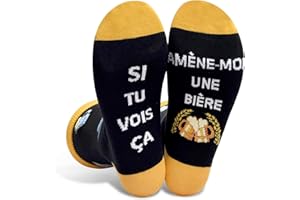 HYLSOXO Chaussettes Unisexe Rigolotes Humour 39-46 Coton Fantaisie,Un Cadeau Original Pour Anniversaire, Noël et La Saint