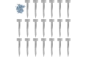 DIJIA 20 Pack Railway Sleepers Brackets- Heavy Duty Sleeper Stakes for Railway Sleepers Garden Pathway Garden Edging Sleepers Fixing