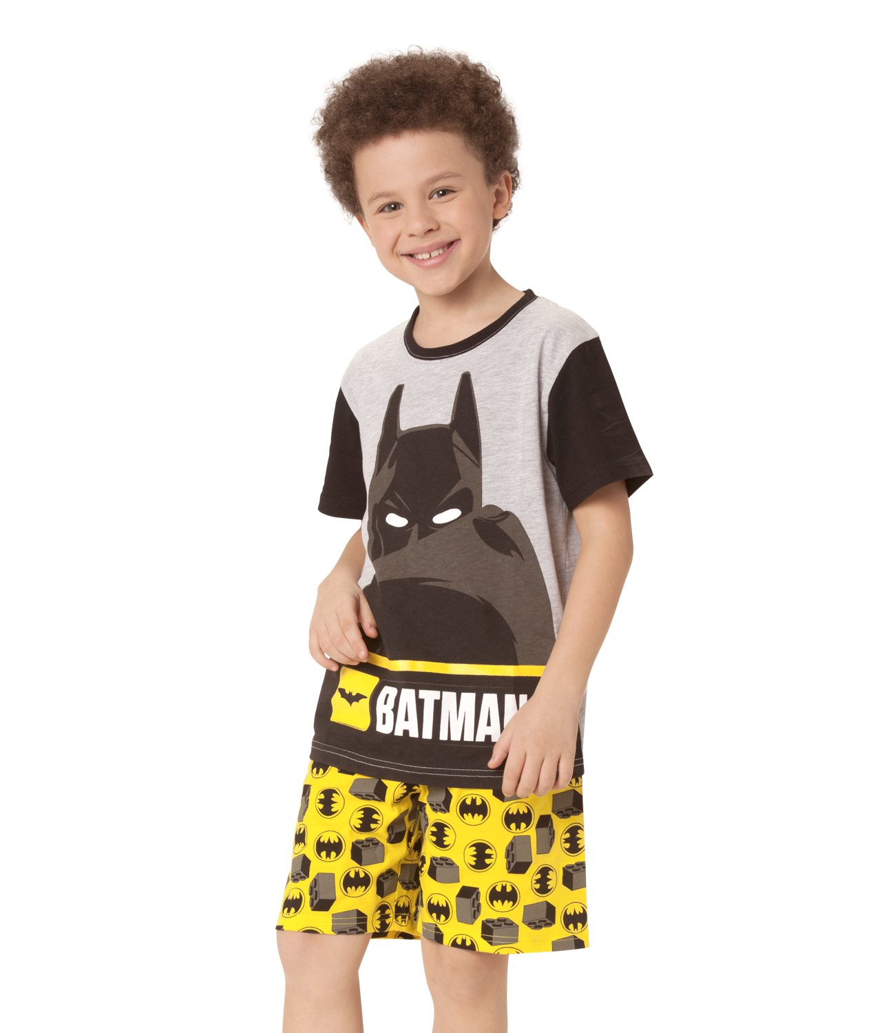 LEGO-Batman-Jungen-Shorty-Pyjama-grau