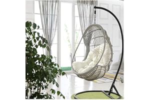 YLXD 90 * 120cm Silla Colgante Huevo Cojín, Columpio Colgante Silla Cojín Suave De Engrosamiento para Columpio Colgante,Silla Colgante Mimbre Hamaca Jardin(Kcolic Sin Silla Colgante)
