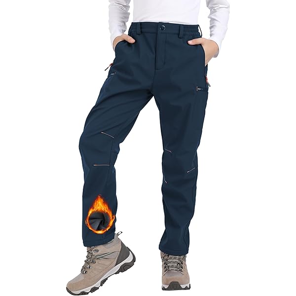 Pantaloni Softshell SEAUR Bambini - Imbottiti, Impermeabili E Antivento Per Inverno 115-175 Cm