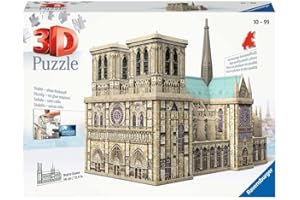 Ravensburger - Puzzle 3D Building - Notre-Dame de Paris - A partir de 10 Ans - 324 pièces numérotées à Assembler sans Colle - Accessoires de Finition Inclus - 12523