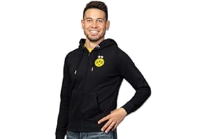 Borussia Dortmund Unisex Hooded Sweat Jacket With Logo Jacket