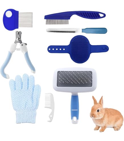Kit Toelettatura 12 Pezzi Allazone Per Conigli E Cani – Spazzole, Pettini, Tagliaunghie E Spazzolini!