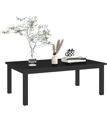 Tavolino Da Esterno Con Piano In Vetro - Design Moderno 100x50x35 Cm, Telaio Metallo Bianco, Per Giardino E Terrazza - Foto 8