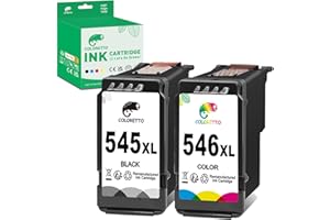 COLORETTO 545 XL 546 XL Cartuchos de Tinta Remanufacturado para Canon 545 y 546 XL PG-545XL CL-546XL con Pixma TS3150 TS3300 TS3350 MG2550S MG2550 MG2950 TR4650 (Negro y Tricolor)