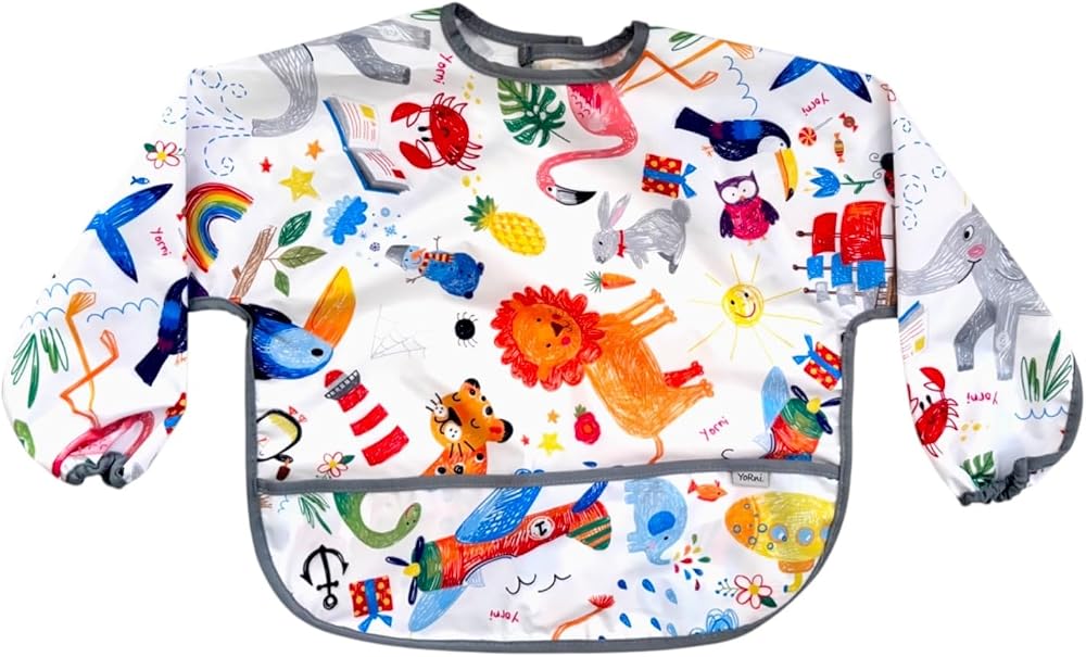 YORNİ, Jungle Deluxe Uzun Kollu Bebek Mama Önlüğü