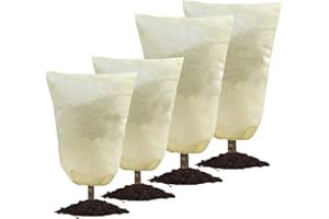 MIXC 4 Packungen 2 Größen Pflanzenabdeckungen Frostschutz, Winter-Pflanzenabdeckung, kaltes Wetter, Baumfrosttuch, warme Decken, Strauchabdeckungen für Outdoor-Pflanzen (81,3 x 99,9 cm + 119,8 x 180,9