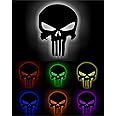 AD INFINITUM ® The Punisher 16 Colors LED Wall Lamp with Remote Control, Comic Lover, Man Cave, Night Lamp, for Gift, Kids Room, Gaming Setup, Gaming Room (Punisher)