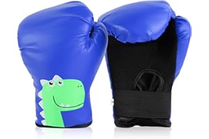 Hwtcjx Gant Boxe Enfant, Gants de Boxe pour Enfants, Boxing Gloves, Adaptés aux 3-10 Ans, Entraînement (Rouge)