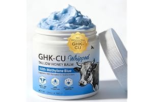GHK-Cu Peptid Tjur Talg för Hud, Koppar Peptid Talg och Honung Balsam för Ansikte & Kropp, Talg Ansiktsfuktighetskräm med Tju