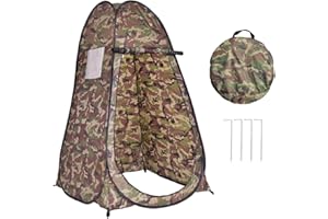 HOMASIS Tente de douche pop-up avec sac de transport, tente vestiaire portable pour camping, tente de toilette avec fenêtre et sac de rangement, cabine de douche pour l'extérieur, 120 x 120 x 190 cm