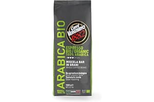 Caffè Vergnano 1882 - Café en grains 100% Arabica Bio - 1 Paquet de 1 Kg