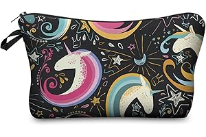 PREMYO Neceser de Maquillaje Estuche Escolar Pochette para Cosméticos Bolsa de Aseo Pequeña Práctico Estampado Impresión Diseño