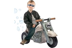 AIYAPLAY Kids Ride On Car, Foot To Floor Sliding Baby Car, Push Along Car with Music, Bubble, for Toddler from 2 to 5 Years Old - Cream White