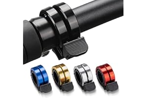 E-MANGUE Sonnette de vélo, Alliage d'aluminium Mini Sonnette de vélo 100db Sonne Fort, Nouvelle Mise à Niveau Double Cloche Sonne Plus Fort et Plus Longtemps, 22-24 mm Guidon