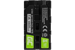 GREEN CELL PRO Green Cell® NP-F970 NP-F960 NP-F550 NP-F500 NP-F330 NP-F530 bateria do aparatu Sony CCD-RV100 TR516 TR716 TR917 DCR-VX2100 HDR-AX2000, Full Decoded (ogniwa litowo-jonowe 66) 00 mAh 7. 4 V czarny)