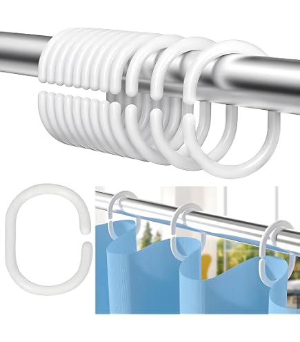 ANELLI PER TENDE DOCCIA SPIRELLA C-MINOR VERDE ACQUA 12 PZ