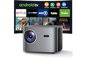 ZOOMCAT 【Netflix & Autofocus】 Vidéoprojecteur 4K Auto Keystone, Projecteur 4K WiFi6 Bluetooth 28000 Lumens 1080P Full HD avec Zoom 50%, Rétroprojecteur avec HDMI/USB/Ethernet