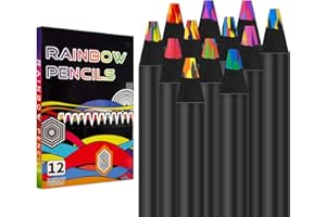 CNMTCCO Regenbogenstift, 12 Farben Regenbogenstifte Buntstifte Kinder, Geschenke für Mädchen, Holzstifte Farbstifte für Zeichnen, Skizzieren, Ausmalen, Mitgebsel Kindergeburtstag