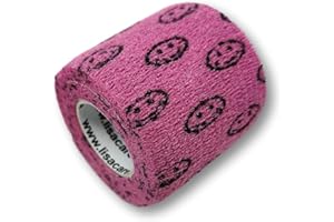 LisaCare - Benda elastica coesiva, autoadesiva, larghezza 5 cm, per persone e animali, per sport, lavoro, equitazione, colori e motivi assortiti