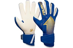 Reusch Arrow Guanti da Portiere Unisex con Cucitura Interna E Rivestimento Grip Gold X, Adatti per Tutte Le Superfici di Gioco, Calcio per Adulti Uomo
