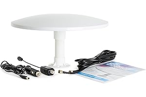 ‎KUMA KUMA Cosmos DVBT2 Antenne mit Verstärker – DVBT 2 TV im Innen und Außenbereich – Schraubfuß DVB T2 Fernseher für Wohnmobil Wohnwagen Auto Boot LKW – Omnidirektionales Digitales HD Set 12v 24 Volt
