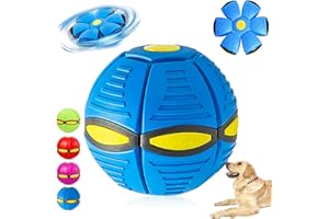 UNIHOC Bola Voladora para Perros, Pelota de Juguete para Perros, Frisbee Ball Juguete, Pelota De Platillo Volador De Juguete para Mascotas, Azul
