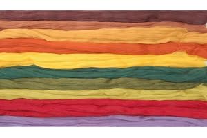 THE WOOL BARN Merino Wool rovings Tops Autumn hues. A Mix of Browns, Greens, red - Great for Needle and Wet Felting, and Hand Spinning Projects.