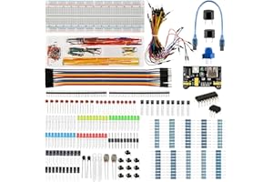 CENBEN 461Pcs Electronics Fun Kit Breadboard Kit with Power Supply Module, Jumper Wires, Precision Potentiometer, Resistor for Arduino UNO, STM32, Raspberry Pi