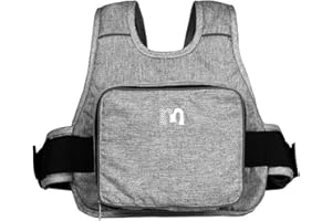 Voiakiu Correa de Moto para niños | Arnés de cinturón de Seguridad Universal para niños - Arnés de Seguridad Ajustable para niños pequeños para niños de 2 a 12 años en Gris y Azul