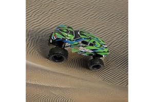 RED5 Sand Monster Remote Control Truck - 1:10 Scale RC Car, 4WD All-Terrains Toy Off Road Vehicle Monster Truck with Rechargeable Battery
