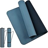 Tappetino Yoga in TPE Ecologico, m MU, Tappeto Allenamento Antiscivolo Doppia Faccia ad Alta Densita Materassino, Impermeabil