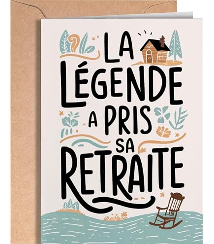 Cadeau Départ Retraite Drôle – Gilet + Carte XL Humour Pour Homme Ou Femme, Idée Fête Retraite Originale Et Fun